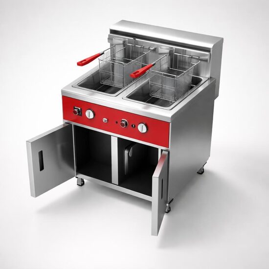 Friteusa electrica doua cuve EF-21L-2F - ProFlame