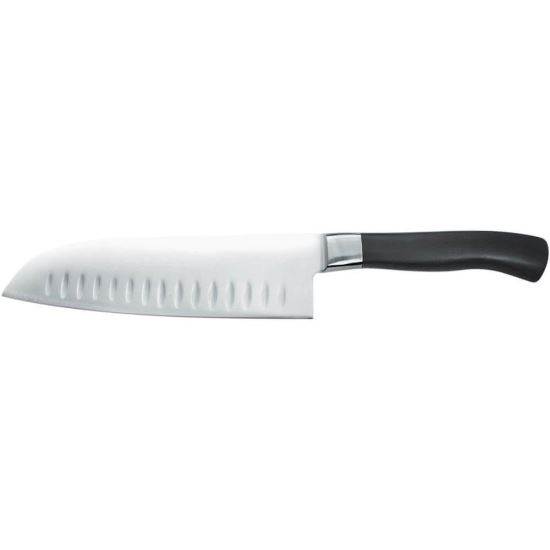 Cutit Santoku Elite din otel forjat cu striatii pe lama L130 mm