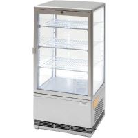Vitrina frigorifica argintie cu iluminare LED