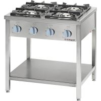 Aragaz pe suport deschis cu 4 focuri (3.5kW + 2x5kW + 7kW)