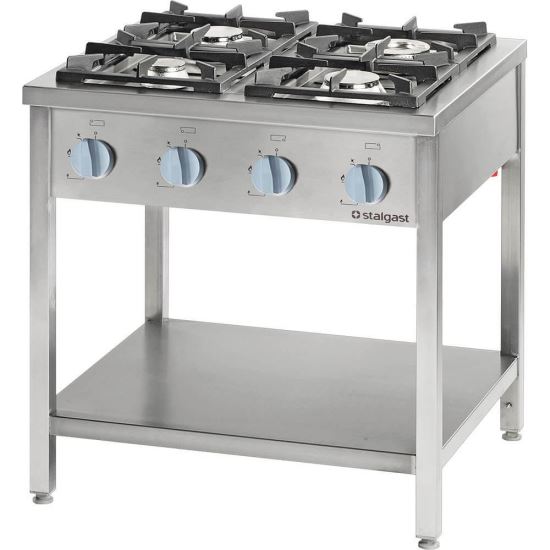 Aragaz pe suport deschis cu 4 focuri (3.5kW + 2x5kW + 7kW)