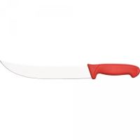Cutitul macelarului curbat HACCP L 250 mm rosu