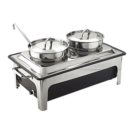 Supieră electrică 2 cuve - 2x4 litri