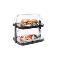 Set 2 tavi servire suprapuse pe 2 nivele cu 4 elementi racire si capace rolltop, Hendi, 44x32x(H)44 mm.