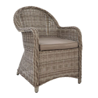 Scaun aluminiu cu manere Rattan