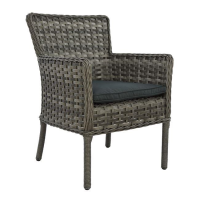 Scaun aluminiu cu manere Rattan gri