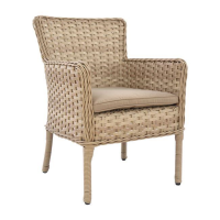 Scaun aluminiu cu manere Rattan bej