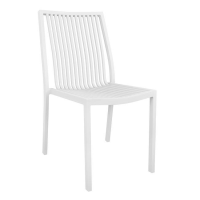 Scaun aluminiu fara manere Alb