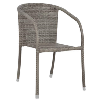Scaun metalic cu manere rattan/rachita
