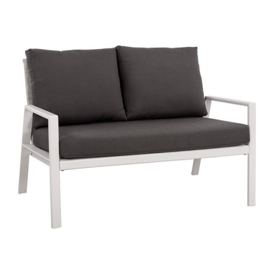 Set canapea din aluminiu cu doua locuri