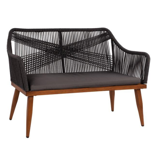 Set canapea din aluminiu cu doua locuri Bamboo Look