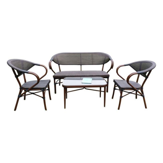 Set canapea din aluminiu pentru exterior Bamboo Look