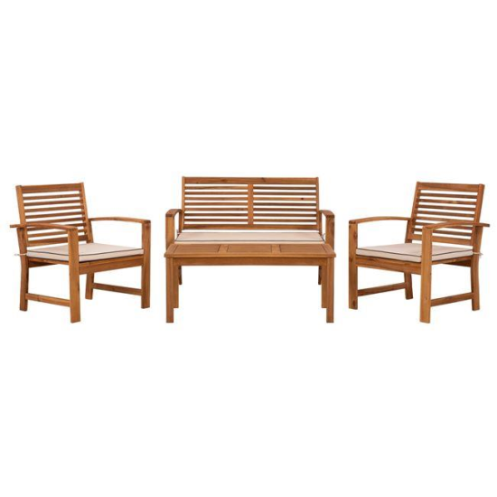 Set canapea din lemn pentru exterior