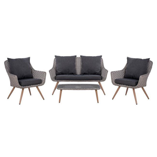 Set de 4 piese din ratan pentu exterior