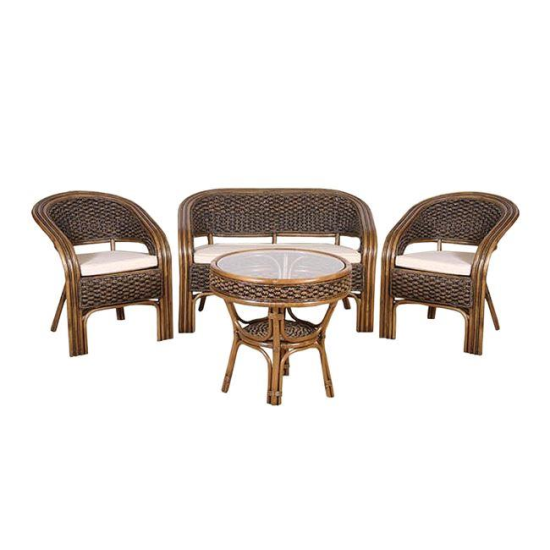 Set de 4 piese din lemn pentu exterior