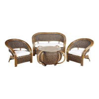 Set de 4 piese din lemn pentu exterior
