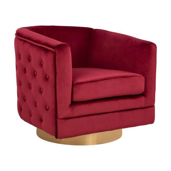 Scaun de catifea Burgundy