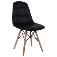 Scaun din piele cu picioare din lemn Cosy
