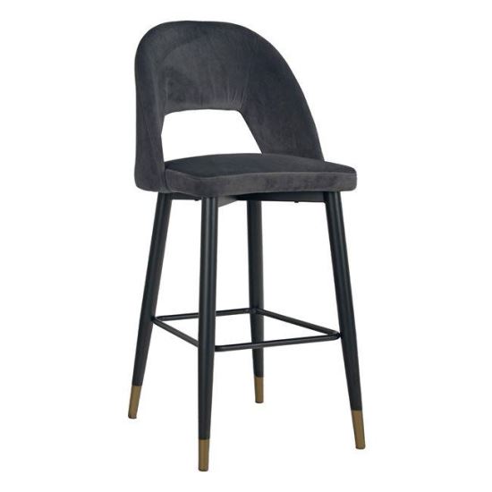 Scaun de bar din catifea Harper