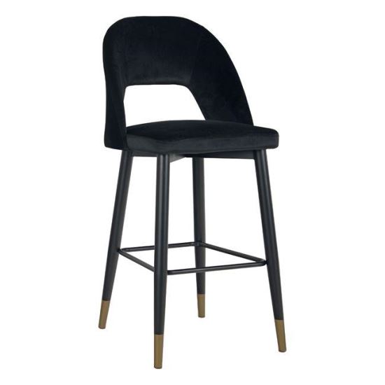 Scaun de bar din catifea Harper