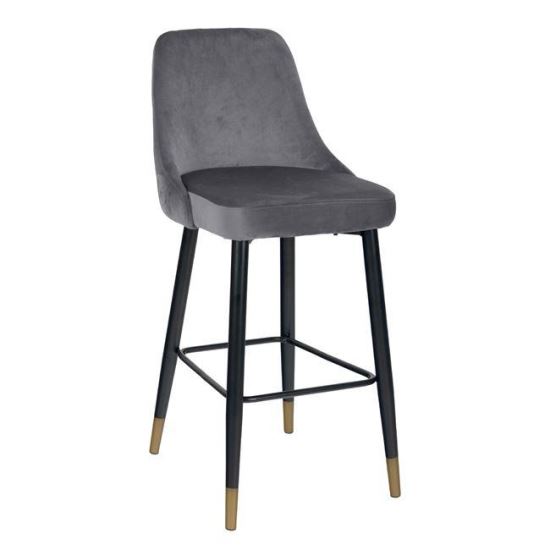 Scaun de bar din catifea Paige