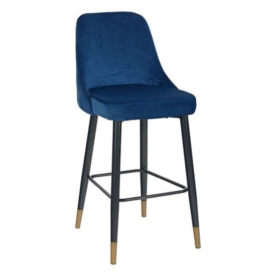 Scaun de bar din catifea Paige