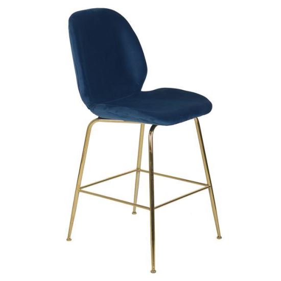 Scaun de bar din catifea Nora